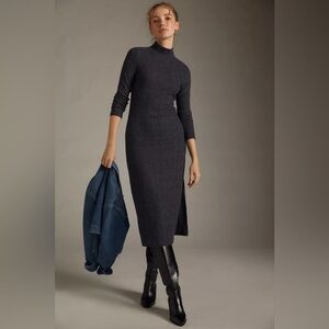 Anthropologie Gray Midi Dress